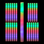 24 x lichtstaaf led - foamsticks - 3 modi - schuifstof - foam sticks - gekleurd