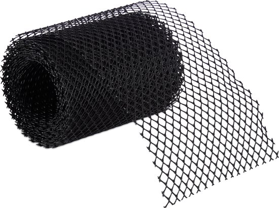 3x Dakgootbescherming 6 Meter - Totaal 18 Meter Kunststofgaas Met Haken Tegen Bladeren, Zwart