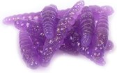 Libra Lures Largo Slim Larve - Purple Glitter - 3.4cm - 12 Stuks - Paars