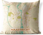 Sierkussen Buiten - Stadskaart - Maastricht - Vintage - 60x60 cm - Weerbestendig - Plattegrond