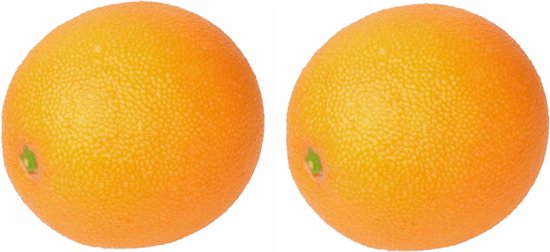 Set van 6x stuks kunst fruit sinaasappels van 8 cm - Namaak/Nep decoratie fruit - Fruitschaal