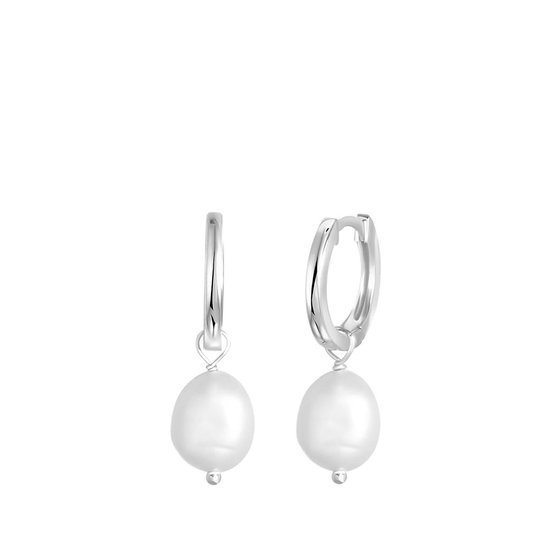 Boucles d'oreilles en argent avec pendentif perle d'eau douce