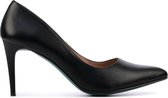 Giulia Dames Leren   Pumps / Stiletto - Naaldhak hoogte 9 cm - Giulia 8 led - Zwart - Maat 42