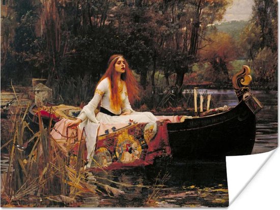 Poster The lady of shalott - schilderij van John William Waterhouse - 160x120 cm XXL