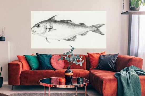 Poster 160x80 cm - Vis, naar links - schilderij van Jean Bernard - Posters - Kamer decoratie - Wanddecoratie woonkamer - Muurdecoratie slaapkamer