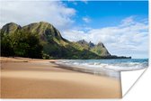 Tropisch strand in het Amerikaanse Hawaii Poster 60x40 cm - Foto print op Poster (wanddecoratie woonkamer / slaapkamer) / Landschappen Poster / Zee en Strand
