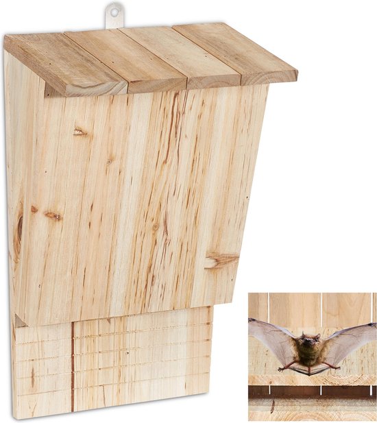 vleermuiskast - hout - 34 x 22,5 x 13 cm