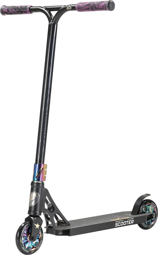 STAR SCOOTER Freestyle Jump alu stuntstep, 120mm Pro Trick Roller, zwart chroom
