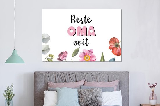 Décoration murale Métal - Peinture Aluminium Industriel - Dictons - Meilleure grand-mère de tous les temps - Grand-mère - Citations - 150x100 cm - Dibond - Photo sur aluminium - Décoration murale industrielle - Pour le salon/chambre