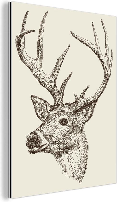 Porte Manteau Cerf Alu Argenté Mars & More Deco Campagne Chic
