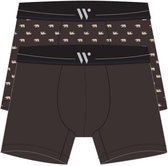 Woody duopack boxershorts heren - antraciet + ijsbeer - 212-1-CLC-Z/074 - maat S