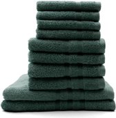 VANDAAG Set van 4 handdoeken 30 x 50 cm + 4 handdoeken 50 x 100 cm + 2 badhanddoeken 70 x 130 cm Smaragd - 100% katoen