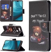 Voor OPPO A7 Gekleurd Tekenpatroon Horizontale Flip Lederen Case met Houder & Kaartsleuven & Portemonnee (Beer)
