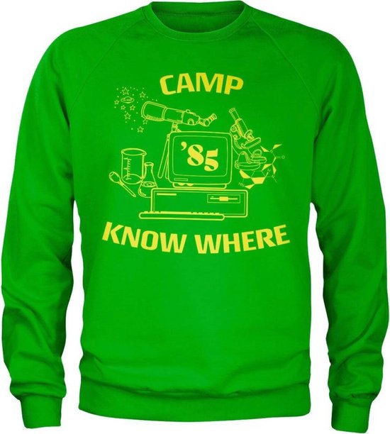 Stranger Things Sweater/trui -S- Camp Know Where Groen