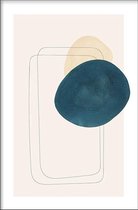 Walljar - Teal Circle - Muurdecoratie - Plexiglas schilderij