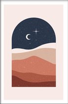 Walljar - Desert Night - Muurdecoratie - Poster