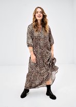 LOLALIZA Maxi-jurk met luipaardprint - Camel - Maat 42