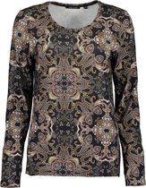 Blue Seven dames shirt zwart print LM - maat 44