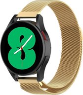 Strap-it Watch 4 & Watch 5 bandje - Samsung Galaxy Watch 4 - 40mm Milanese band - goud - Geschikt voor Samsung Galaxy Watch 5 Pro – 44mm – 40mm & Galaxy Watch 4 40mm, 44mm & Galaxy