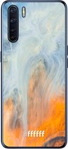 6F hoesje - geschikt voor OPPO A91 -  Transparant TPU Case - Fire Against Water #ffffff