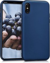kwmobile telefoonhoesje voor Apple iPhone X - Hoesje voor smartphone - Back cover in metallic blauw
