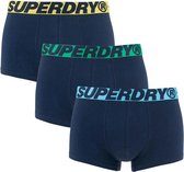 Superdry 3P trunks combi blauw - M