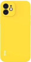 IMAK Slim-Fit TPU Back Cover - Geschikt voor iPhone 12 Mini Hoesje - Geel