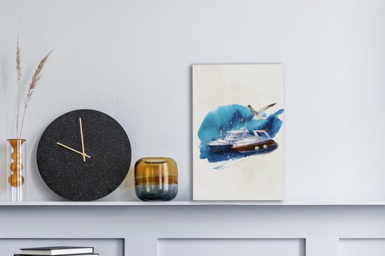 Peintures Toile Bateau - Vogel - Water - 20x30 cm - Décoration murale