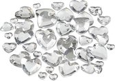 strasstenen harten 6x10x14mm zilver 252 stuks