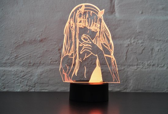DawnLights - Zero Two Waifu Design - Darling in the Franxx - 3D Lamp - Led Licht - Anime