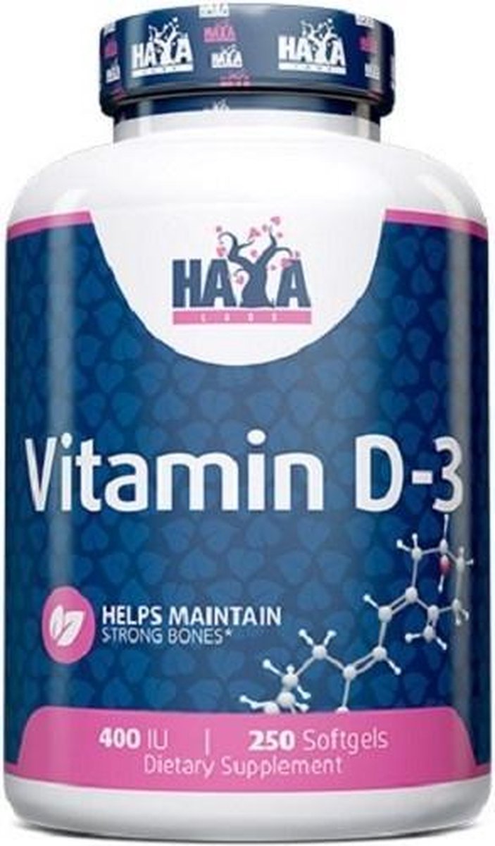 Goedkoopste Vitamin D-3 400IU Haya Labs 250softgels