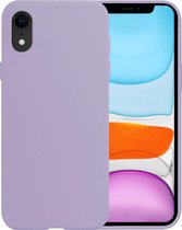 iPhone XR Hoesje Siliconen Case Cover - iPhone XR Hoesje Cover Hoes Siliconen - Lila