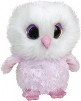 knuffel Lumo Owl P√∂ll√∂ roze/wit 15 cm