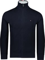 Tommy Hilfiger Trui Blauw Getailleerd - Maat L - Heren - Herfst/Winter Collectie - Katoen