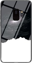 Voor Samsung Galaxy S9+ Sterrenhemel Geschilderd Gehard Glas TPU Schokbestendig Beschermhoes (Kosmische Sterrenhemel)