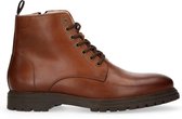 Sacha - Heren - Cognac veterboots met imitatiebont vulling - Maat 43