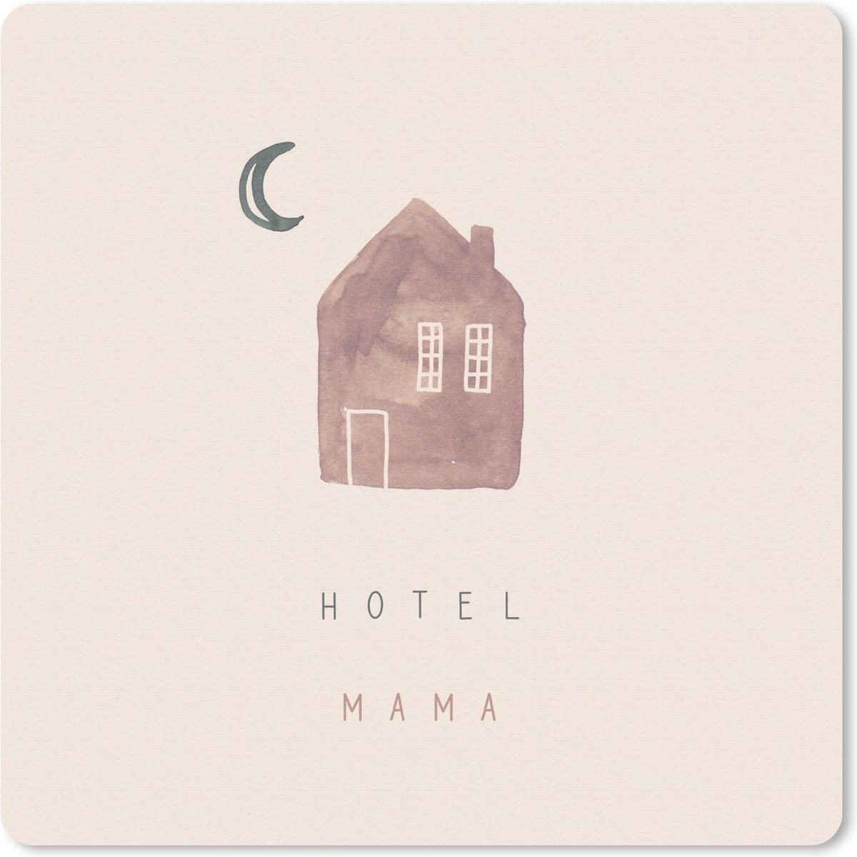 Muismat 20x20 cm - Mousepad Spreuken - Quotes - Hotel mama - Moeder - Muismatten