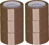 VerpakkingStape - Zinaps 6 Rollen 48 mm x 66 m Bruin pakketband pakketband verpakking tape voor pakketten en dozen -  (WK 02124)