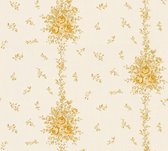 A.S. Création behangpapier bloemen goud, beige en crème - AS-345003 - 53 cm x 10,05 m