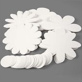 Bloemen, wit, d: 20 cm, 400 gr, 5x20 stuk/ 1 doos