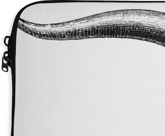 Etui pour ordinateur portable 13 pouces 34x24 cm - Illustration animalière de crâne - Etui pour Macbook & Laptop Une illustration d'un crâne de taureau avec des cornes - Etui pour ordinateur portable avec photo
