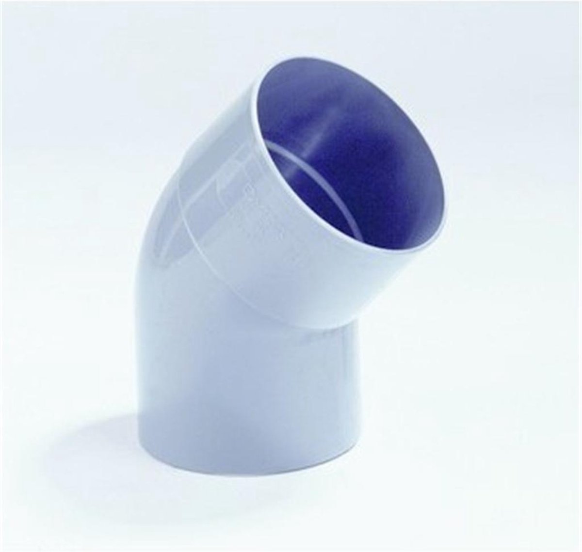 Dyka Bocht 1x mof 1x spie 45° PVC grijs keurmerk BRL2012 100mm