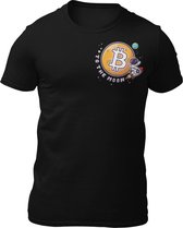 Bitcoin To The Moon - Cryptonaut - Bitcoin - Heren T-Shirt - Crypto - Doge Coin- Getailleerd - Katoen