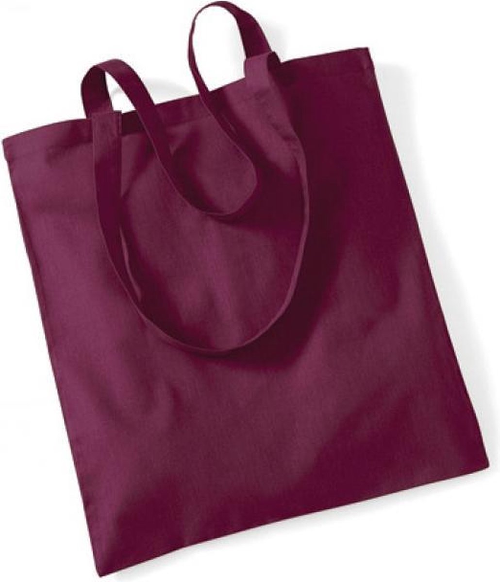 Westford Mill Bag For Life - Long Handles WM101 - Burgundy - 38 x 42 cm
