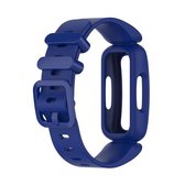Voor Fitbit Inspire 2 siliconen vervangende horlogeband (donkerblauw)