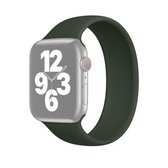 Voor Apple Watch Series 6 & SE & 5 & 4 44 mm / 3 & 2 & 1 42 mm Effen kleur elastische siliconen vervangende polsband horlogeband, maat: L 156 mm (donkergroen)