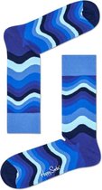 Happy Socks Wavy Sokken - Blauw - Maat 36-40
