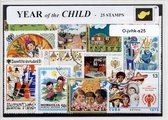 Jaar|dag van het kind – Luxe postzegel pakket (A6 formaat) : collectie van 25 verschillende postzegels van jaar|dag van het kind – kan als ansichtkaart in een A6 envelop - authentiek cadeau - kado - geschenk - kaart - kind - kids - kinderpostzegel