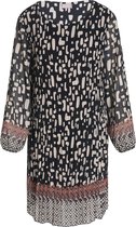 Cassis - Female - Rechte jurk met geometrische print  -