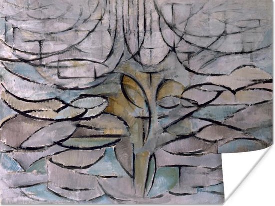 Poster Bloeiende appelboom - Piet Mondriaan